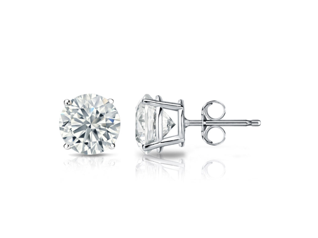 4-Prong Basket-Set Studs in 14K Gold