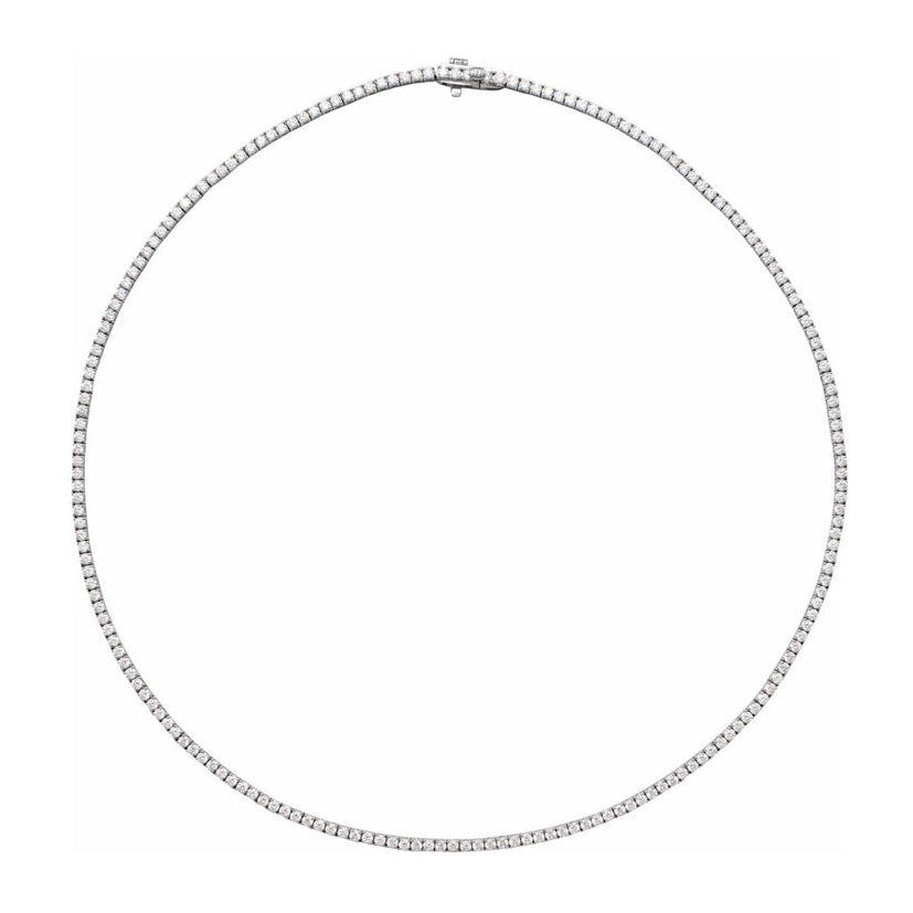 16" ROUND CUT (5 7/8 CTW),  14K Lab-Grown DREAMLINE Tennis Necklace