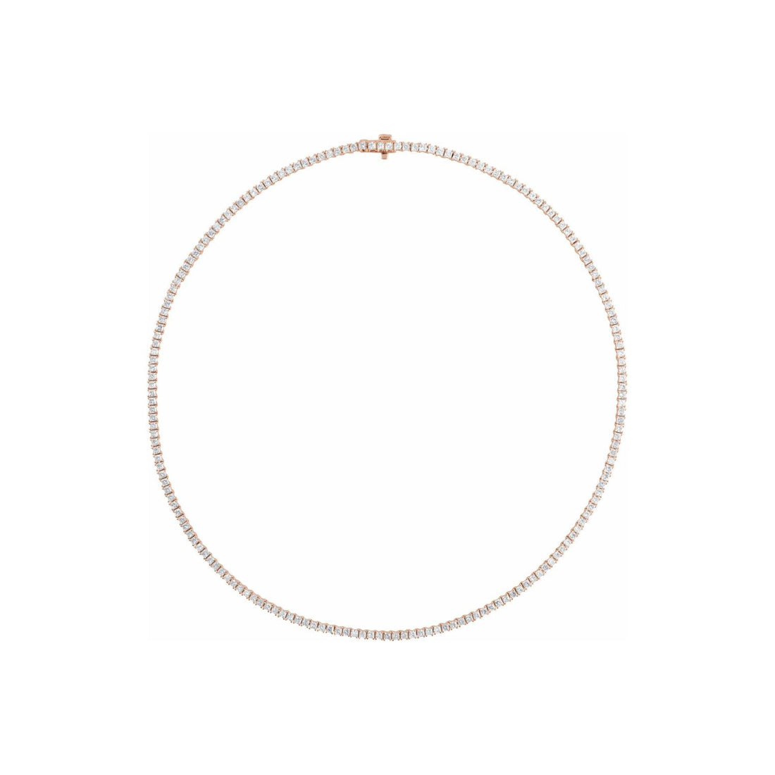 16" SQUARE CUT (7 1/4 CTW), 14K Lab-Grown DREAMLINE Tennis Necklace
