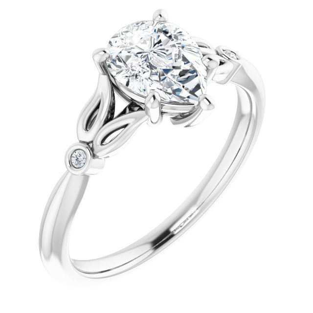 14k-white-gold-pear,18k-white-gold-pear,platinum-pear