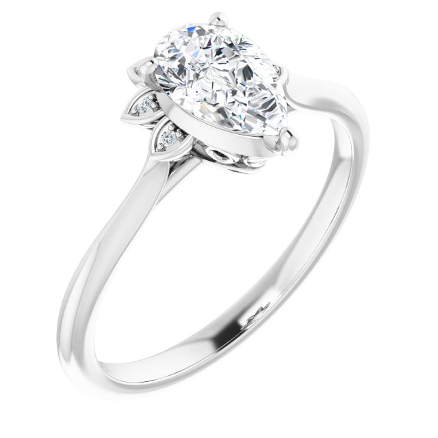 14k-white-gold-pear,18k-white-gold-pear,platinum-pear